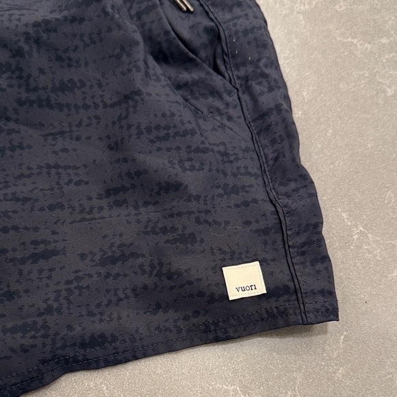 Vuori Women's Dark Blue Athletic Shorts - Picture 3 of 5